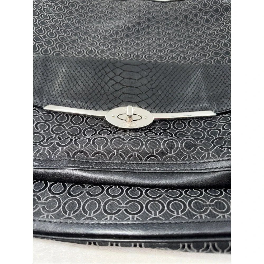Coach Madison Art Signature Hobo Handbag Shoulder Bag 27906 Modern C Black